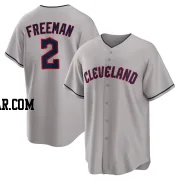 Tyler Freeman Men's Cleveland Guardians Gray Replica Road Jersey