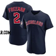 Tyler Freeman Men's Cleveland Guardians Navy Authentic Alternate Jersey