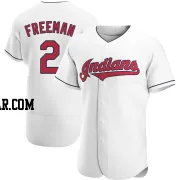 Tyler Freeman Men's Cleveland Guardians White Authentic Home Jersey