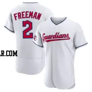 Tyler Freeman Men's Cleveland Guardians White Authentic Home Jersey