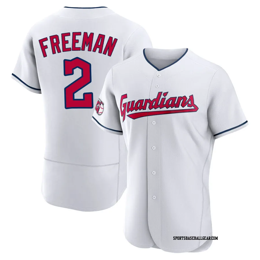 Tyler Freeman Men's Cleveland Guardians White Authentic Home Jersey