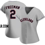 Tyler Freeman Women's Cleveland Guardians Gray Authentic Road Jersey