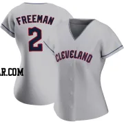 Tyler Freeman Women's Cleveland Guardians Gray Authentic Road Jersey