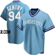 Tyler Gentry Men's Kansas City Royals Light Blue Replica Road Cooperstown Collection Jersey