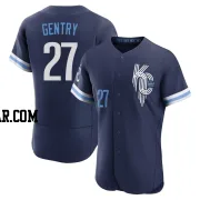 Tyler Gentry Men's Kansas City Royals Navy Authentic 2022 City Connect Jersey