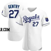 Tyler Gentry Men's Kansas City Royals White Authentic Home Jersey