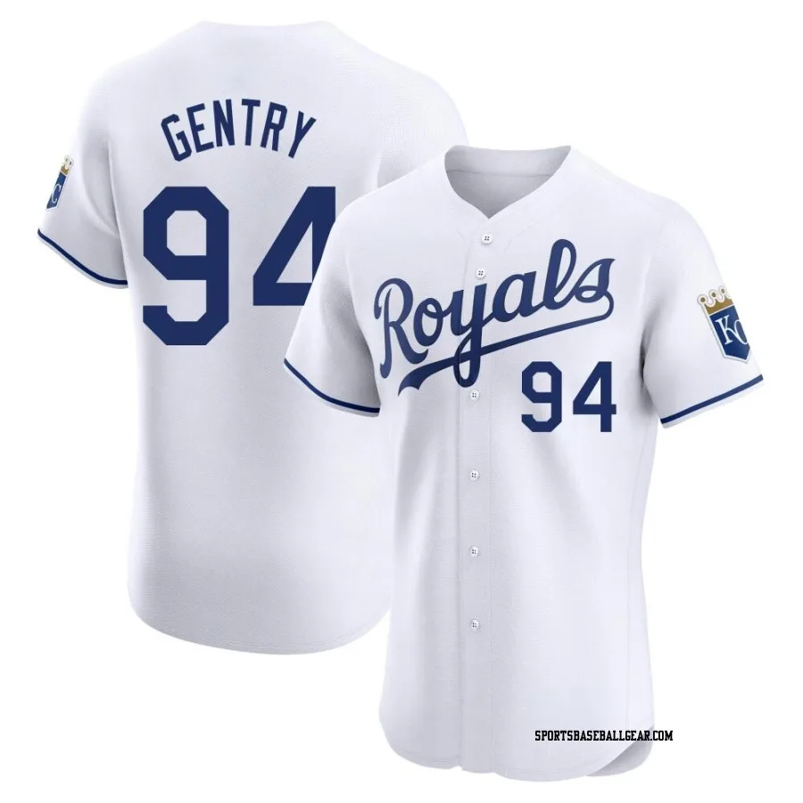 Tyler Gentry Men's Kansas City Royals White Elite Home Jersey