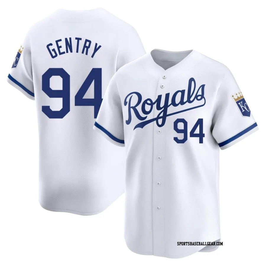 Tyler Gentry Men's Kansas City Royals White Limited Home Jersey