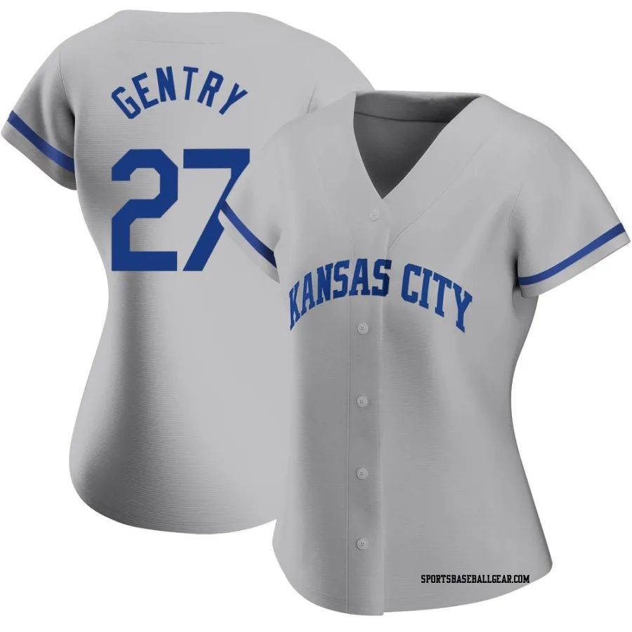 Tyler Gentry Women's Kansas City Royals Gray Authentic 2022 Road Jersey