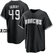 Tyler Gilbert Men's Arizona Diamondbacks Black/White Replica Jersey