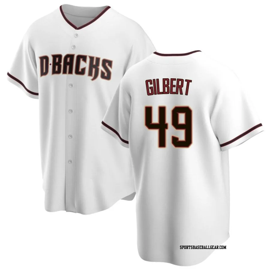 Tyler Gilbert Men's Arizona Diamondbacks White Replica Home Jersey