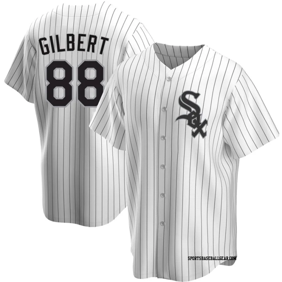 Tyler Gilbert Men's Chicago White Sox White Replica Home Jersey