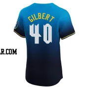 Tyler Gilbert Men's Philadelphia Phillies Blue Elite 2024 City Connect Jersey