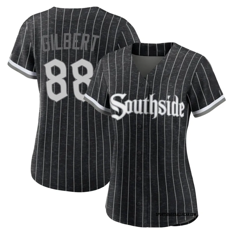 Tyler Gilbert Women's Chicago White Sox Black Replica 2021 City Connect Jersey