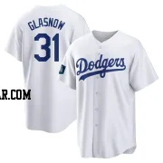 Tyler Glasnow Men's Los Angeles Dodgers White Replica 2024 World Tour Seoul Series Home Jersey