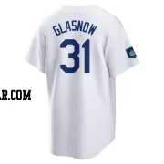 Tyler Glasnow Men's Los Angeles Dodgers White Replica 2024 World Tour Seoul Series Home Jersey