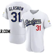 Tyler Glasnow Men's Los Angeles Dodgers White/Gold Authentic 2021 Gold Program Player Jersey