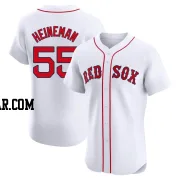 Tyler Heineman Men's Boston Red Sox White Elite Home Patch Jersey