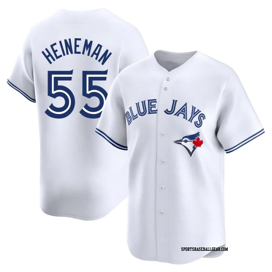 Tyler Heineman Men's Toronto Blue Jays White Limited Home Jersey