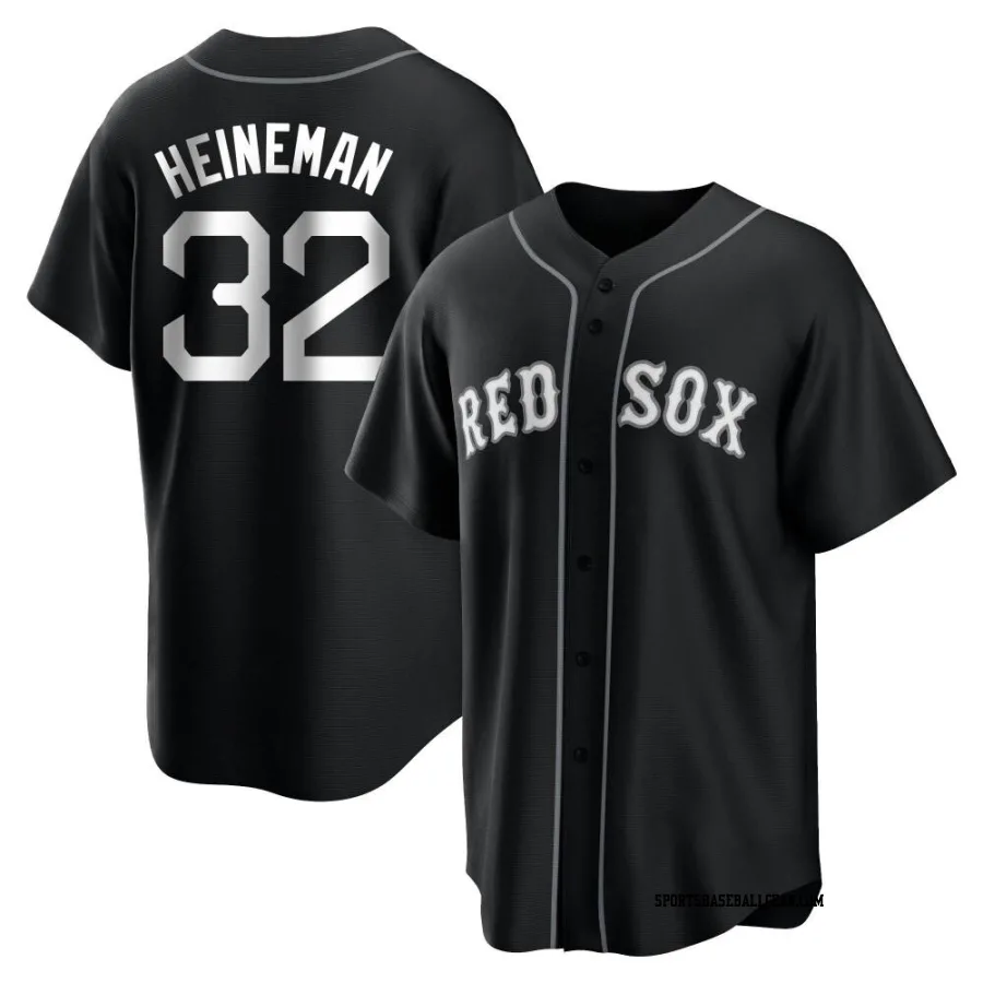 Tyler Heineman Youth Boston Red Sox Black/White Replica Jersey