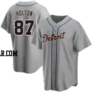 Tyler Holton Men's Detroit Tigers Gray Replica Road Jersey