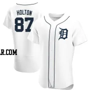 Tyler Holton Men's Detroit Tigers White Authentic Home Jersey