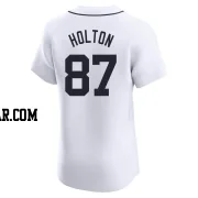 Tyler Holton Men's Detroit Tigers White Elite Home Jersey