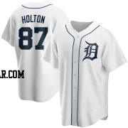 Tyler Holton Men's Detroit Tigers White Replica Home Jersey