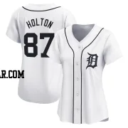 Tyler Holton Women's Detroit Tigers White Limited Home Jersey