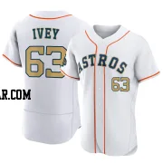 Tyler Ivey Men's Houston Astros Gold Authentic White 2023 Collection Jersey