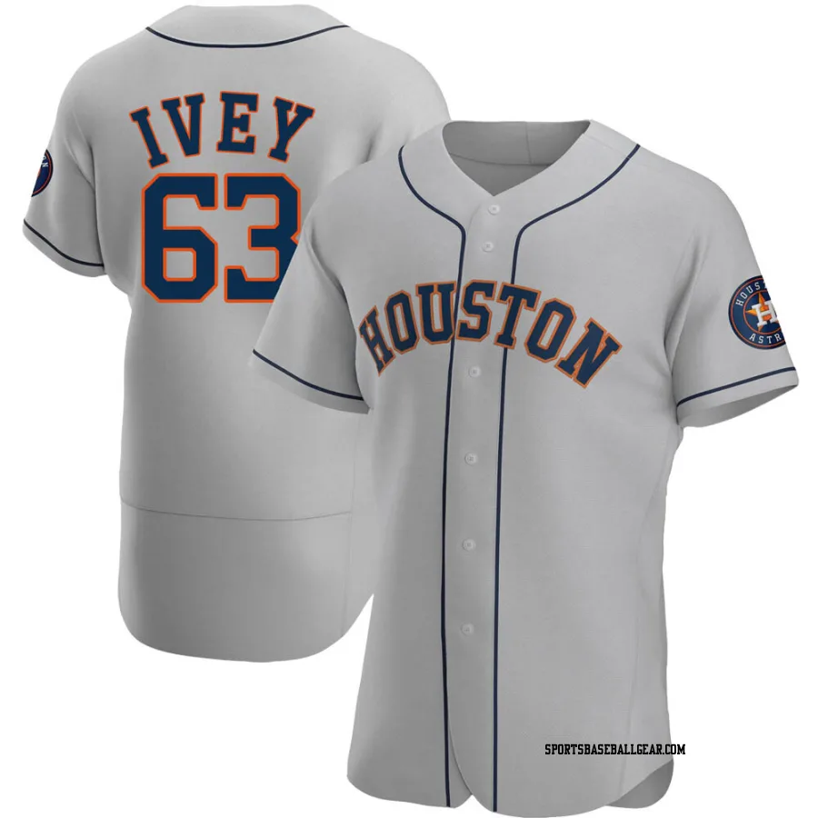 Tyler Ivey Men's Houston Astros Gray Authentic Road Jersey