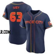 Tyler Ivey Men's Houston Astros Navy Authentic 2022 City Connect Jersey