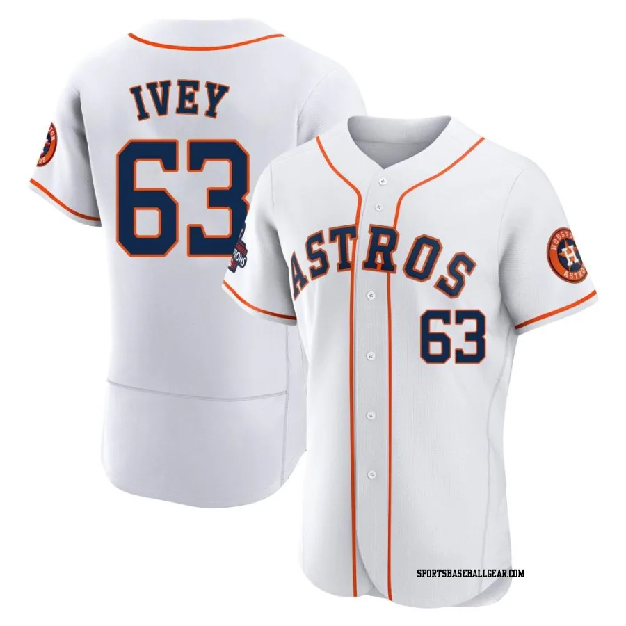 Tyler Ivey Men's Houston Astros White Authentic 2022 World Series Champions Home Jersey