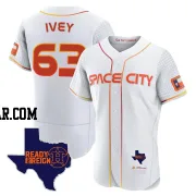 Tyler Ivey Men's Houston Astros White Authentic 2023 Space City Ready 2 Reign Flex Base Jersey