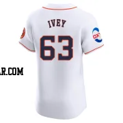 Tyler Ivey Men's Houston Astros White Elite Home Patch Jersey