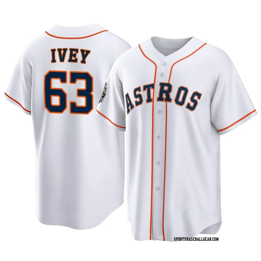 Tyler Ivey Men's Houston Astros White Replica 2022 World Series Home Jersey