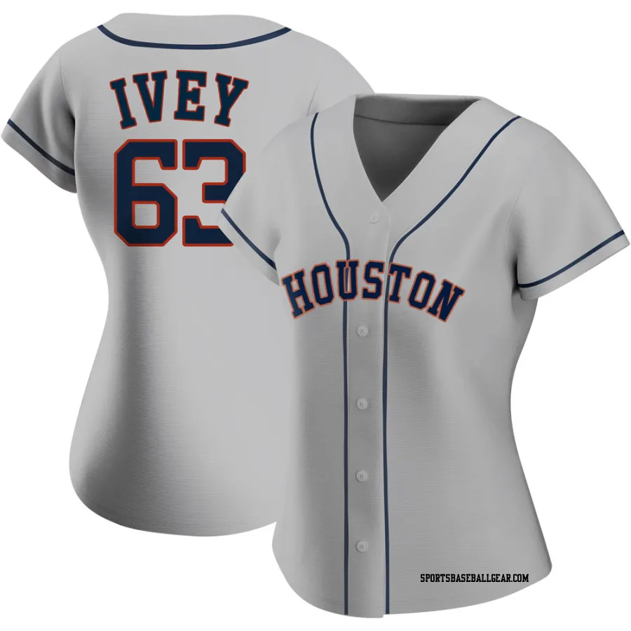 Tyler Ivey Women's Houston Astros Gray Authentic Road 2020 Jersey