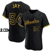 Tyler Jay Men's Milwaukee Brewers Black Authentic Snake Skin City Jersey