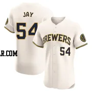 Tyler Jay Men's Milwaukee Brewers Cream Elite Home Jersey