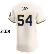 Tyler Jay Men's Milwaukee Brewers Cream Elite Home Jersey