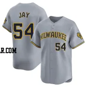 Tyler Jay Men's Milwaukee Brewers Gray Limited Away Jersey