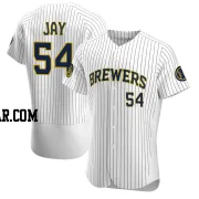 Tyler Jay Men's Milwaukee Brewers White Authentic Alternate Jersey