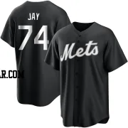 Tyler Jay Men's New York Mets Black/White Replica Jersey