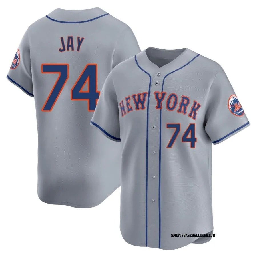 Tyler Jay Men's New York Mets Gray Limited Away Jersey