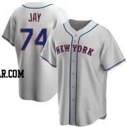 Tyler Jay Men's New York Mets Gray Replica Road Jersey