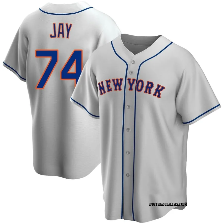 Tyler Jay Men's New York Mets Gray Replica Road Jersey