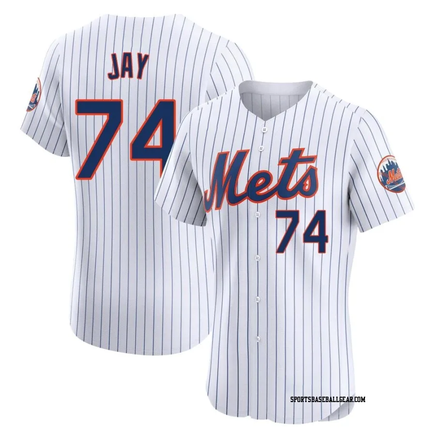 Tyler Jay Men's New York Mets White Elite Home Jersey