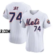 Tyler Jay Men's New York Mets White Elite Home Patch Jersey