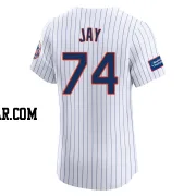 Tyler Jay Men's New York Mets White Elite Home Patch Jersey