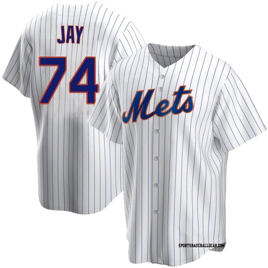 Tyler Jay Men's New York Mets White Replica Home Jersey